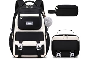 Makukke Mochila Escolar Niñas Adolescentes Mochila Escolar Satchel Set, Bolsa Escolar Niños Multi Bolsa Impermeable Satchel Bolsa Escolar para Niñas Señoras,30L