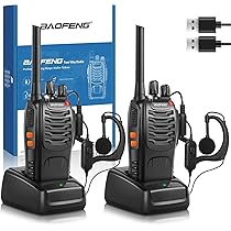 Walkie Talkie Recargable, 16 Canales PMR446 Walky Talky, Profecionales CTCSS DCS 3KM Radiocomunicación, con Auricular Incorporado Antorcha de LED, 2 Pares Walkie Talkie Recargable, 16 Canales PMR446 Walky Talky, Profecionales CTCSS DCS 3KM Radiocomunicación, con Auricular Incorporado Antorcha de LED, 2 Pares