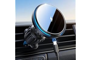 Lamicall 15W Caricatore Wireless Auto per MagSafe - [Ultra Magnete] Porta Cellulare Auto per Magsafe con Gancio Metallo, per Griglia di Aerazione, Ricarica Rapida Wireless per iPhone 17 16 15 14 13 12