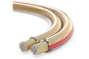 Sonero 10 mètres 2x2.50mm² CCA câble de Haut-Parleur/câble d'enceinte, Couleur: Transparent S-SC2250T-10 10 m