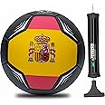 jaspo Soccer Champ Football, Tpu Material, Machine Stitched, Size 5, Under 12 Years Age Group, 6 To 8 Lbs Inflation (Football+Pump, Spain) black