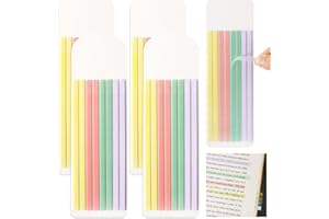 BETESSIN 640Pcs Bandes Marqueurs de Page Coloré Onglets d’Index Bandes Surligneur Notes Pages Autocollants Demi-Transparence Tampons Notes Signets Séparateurs pour Annoter des Livres