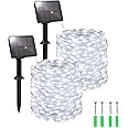 FFZZKJ Solar Lights Outdoor Garden Waterproof Total 240LED 12Mx2 Pack Outdoor Solar Lights for Garden Patio Balcony Terrace Veranda Tree, Cold White