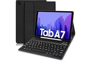 LIELAX Keyboard Case for Samsung Galaxy Tab A7 10.4" 2020, Slim Cover with Pencil Holder, Magnetically Detachable Wireless Bluetooth Keyboard for Samsung Galaxy Tab A7(SM-T500/T505/T507), Black