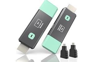 EVARY Trasmettitore e Ricevitore HDMI Wireless, Extender Wireless HDMI, Plug & Play, Supporto 2.4/5.8Ghz 100Ft, Full HD 1080p per lo Streaming Audio e Video per Laptop, PC su HDTV, Proiettore