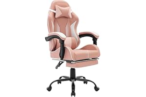 MIXASTEP Gaming Chair Computer Chair Office chair Racing chair Desk chair Swivel Chair Cute Gamer Chair Ergonomic chair with Footrest and backrest support,Chair for Adult Boy Girl Teen Kids Pink