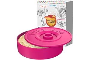 A TODA LECHE Tortilla Warmer - Tortillero Messicano per Mantenere Tortillas Messicane Calde - Fajitas - Burritos Messicano - Quesadillas - Tacos Messicani - 22 cm