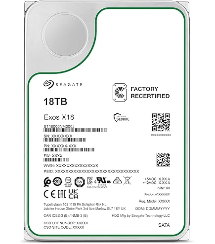 Seagate Exos X18 Enterprise Class, 18TB, Enterprise Internal Hard