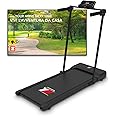 YM Tapis Roulant Elettrico Pieghevole 10 km/h, Tappeto Corsa Extra Large (42 cm), Brand Italiano, Telaio rinforzato, APP Kino