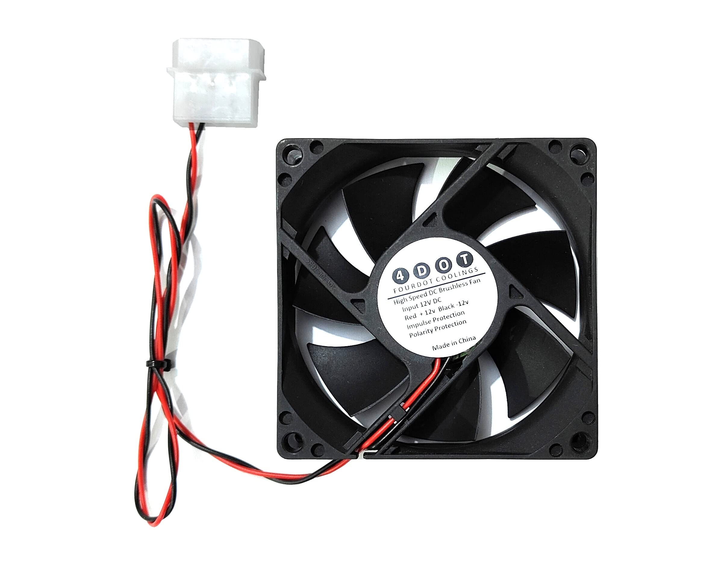 4 DOT fourdot coolings DC Axial Computer Case Cooling Cabinet Fan 12volt 3inch 80 mm (25 mm Thick)