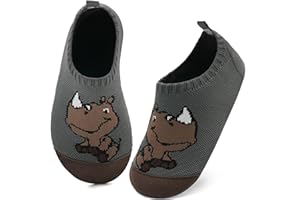 Kyopp Kapcie dziecięce dla chłopców i dziewczynek, oddychające, antypoślizgowe pantofle, miękkie, do nauki chodzenia, dla małych dzieci, do przedszkola, uniseks