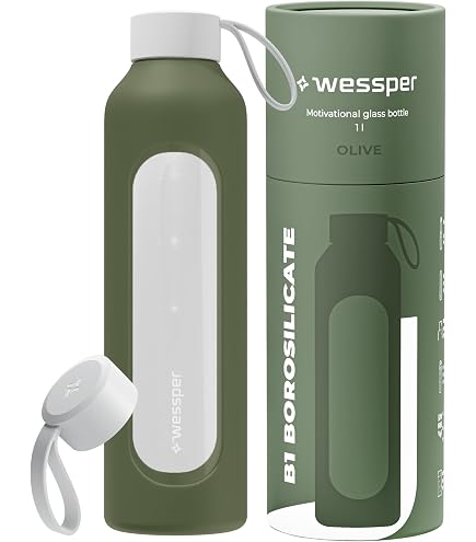 Gourde Bodum Melior En Verre - 0,5L - Manchon Silicone - Bouchon étanche - Blanc