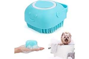 AKONE Spazzola per Lavare e Massaggiare Cani, Lavaggio e Bagno per Animali Domestici - in Silicone, Gel Doccia Ricaricabile