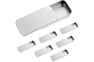 6 stycken små metallburkar med skjutlock, plåtburk med lock liten burk mini tenn plåtburk liten mini låda tenn pastiller burk för små delar godis hantverk smycken piller (5 x 2,5 x 1 cm)