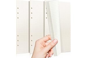 WONWOOD_DIRECT Papel de recarga A6, 3 paquetes de papel de notas recargables, papel de recarga de 6 agujeros, papel de relleno de carpetas 135 hojas 270 páginas, planificador organizador de notas A6 (Cuadrado)