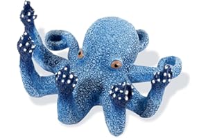 Voyyphixa Decorazioni Acquario Polpo Decorazioni per Acquario Octopus Fish Tank Decorations Nascondiglio Resina Pesci Nascondiglio Ornamento Domestica Scultura Ornamenti da Giardino (Blue Octopus)