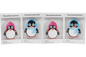 RÄDER GMBH HDmirrorR Birsppy 4 Handwärmer mit Wintermotiv Pinguin | Wiederverwendbare Taschenwärmer mit Metallplättchen | Hand-/ Taschenwärmer für warme Hände für Kinder und für Erwachsene