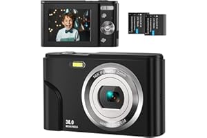LECRAN Digital Camera,FHD 1080P Vlogging Camera 2.4" LCD Compact Camera with 16X Digital Zoom,Portbale Cameras for Photography,Mini Christmas Digital Camera for Beginners,Students