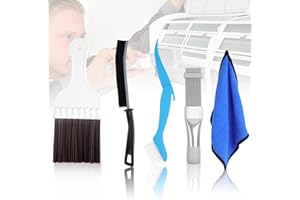 PRZRAO 4 Pezzi Spazzola per Pulizia del Condizionatore D'aria, Kit Pulizia Asciugatrice Pettine per Radiatore Spazzola Pulizia Condensatore Metallo Strumento di Riparazione del Radiatore