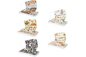 QERSH 50 Stück Erwachsene Mundschutz Einweg 3-lagig Cartoon Motiv Bunt 3D Druck Multifunktionstuch Bandana Atmungsaktiv Mund-Tuch Halstuch Schals Staubdicht Atmungsaktiv für Herren Damen