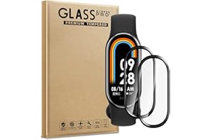 WFTE [2-Pack Protector de Pantalla para Xiaomi Band 8 [No es de Cristal],Cobertura máxima,Huellas Dactilares Libre,Sin Burbujas,TPU Protector de Pantalla Xiaomi Band 8