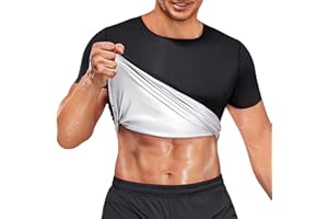 Chumian Chaleco Sauna Hombre Camiseta Reductora Adelgazante Trajes de Sudoración Deportivo Sauna Shapewear pare Gym Running Fitness