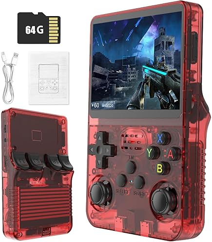 Console de jeu vidéo rétro R36S, système Linux, écran lPS 3.5 pouces, batterie intégrée 3000mAh, jeux préinstallés  44