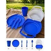 Beylini 32 Par&ccedil;a Piknik Seti Tabak &Ccedil;atal Kaşık Bı&ccedil;ak Bardak 6 Kişilik Gezi Set Kahvaltı Makinede Yıkanabilir Set