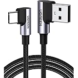 UGREEN USB C charging cable, 90 degree angle connector USB C to A , cable 3A, USB C cable compatible with Samsung S10, S9, S8