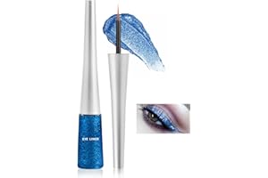 Boobeen Bunter Glitzer Eyeliner Flüssiger Schimmer Eyeliner Wasserfester Metallischer Eyeliner Wischfest Geeignet für Frauen, 1 St. (05#)