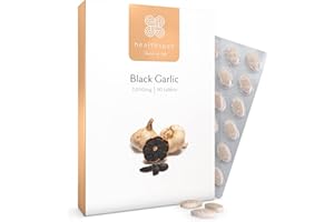 ‎HEALTHSPAN Healthspan Schwarzer Knoblauch 2.000 mg | Zusätzliches Vitamin B1 | Reich an Aminosäuren | Geruchskontrollierte Tabletten | Vegan | 90 Tabletten