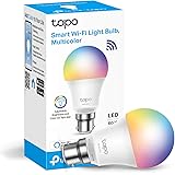 Tapo Smart Bulb, B22 Multicolor Smart Light Bulb, 8.3W, Works with Amazon Alexa(Echo and Echo Dot) and Google Home, Colour-Ch