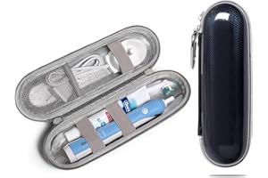 Nincha Twarde etui na elektryczną szczoteczkę do zębów EVA - większy rozmiar pasuje do wszystkich zasilanych produktów do szczoteczek do zębów do Oral iO, Pro, Smart Series, Philips Sonicare (czarna