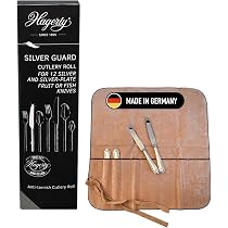 Hagerty Silver Guard Cutlery Roll Bestecktasche fr Silber und Versilbertes  43,5 x 45 cm Silberbesteck-Aufbewahrung mit Anlaufschutz Besteckhalter fr  Obst- & Fischmesser mit 12 Fchern A119006 : Amazon.de: Kche, Haushalt &  Wohnen