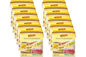 Asal Sauce Hollandaise servierfertig - lecker & zart-cremig, Sauce für Spargel und Gemüse, hefefrei und ohne Palmöl/Palmfett, flüssig und schnell zubereitet (12 x 300ml)