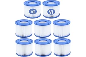 woejgo Pool Filter Typ VI für Filterkartusche 58323, Größe 6 Filterpatronen, 8 Stück