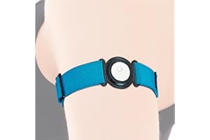DiaBrothers Freestyle Libre 3 Fixierband Fixierung Halter mit verstellbarem Armband - Halter: schwarz - Armband: himmelblau - Größe: L (35-45 cm)