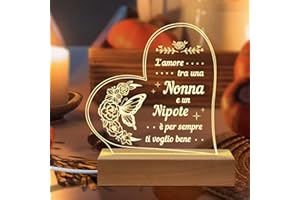 Niyewsor Regalo Nonna, Regali per Nonna Luce Notturna, Regalo Nonna Compleanno, Idee Regalo Nonna, Festa della Mamma Natale Regalo per Nonna