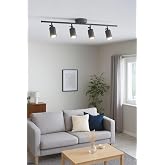 Spoti Modern Tasarım Salon - Mutfak - Banyo Spot Ledli Sıralı Avize (ANTRASİT, 80 CM, 6500, Kelvin)