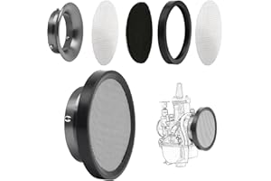 ZSDTRP Limpiador de filtro de aire para carburador de velocidad de carburador, trompeta modificada, aleación de aluminio con filtro de esponja, malla de acero para PWK32-34 mm, entrada rápida de estilo