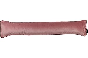 McAlister Textiles Paraspifferi Stoffa Sottoporta Velluto | Salsicciotto Imbottito Tessuto | 18cm x 80cm | Tubo Sottofinestra Colorato | Accessorio Home Décor Porta Ingresso | Rosa Antico
