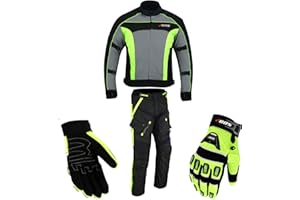 BOSMOTO Motorradkombi Biker Motorrad Textil Kombi wasserdichte Jacke, Hosen