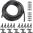 Jawmoy Windshield Washer Hose Kit - Includes 4 Meter Washer Fluid Hose & 30 PCS Hose Connectors, Suitable for Most Car Windshield Fluid Tubing (Black)
