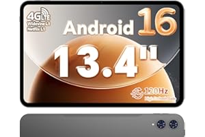 TECLAST T65 Tablet 13.4 Pollici 120Hz Display Tablet Android 16, Doppio SIM 4G LTE+5G WiFi, 2.2GHz Octa-Core, 20GB RAM+128GB ROM(TF 4TB) Widevine L1/13MP/BT5/GPS