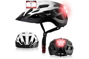 Dunlop Sports Fahrradhelm mit Licht - Sofort gesehen Werden - Ultraleichter Spezial Damen Herren Kinder Fahrrad Helm Visier und Rücklicht für hohe Sicherheit - Urban