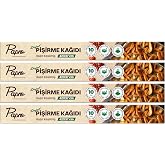 Papro Doğal Fırın Pişirme Kağıdı 40 Yaprak (4x10), 37x42 cm Kesilmiş Yağlı Kağıt, Yapışmaz PFAS Free Fırın Kağıdı (37x42, 4 p