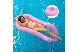 MiiDD Amaca Galleggiante,Materasso Acqua per Piscina con Rete,Letto Singolo Gonfiabile ad Acqua,Materassino con Rete Lettino Gonfiabile.Poltrona Lounge ad Acqua