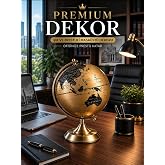 Dekoratif Metal D&uuml;nya K&uuml;resi 20 cm Şampanya Gold Masa&uuml;st&uuml; | Metal G&ouml;vde, Ofis Dekoru, D&ouml;ner K&uuml;re, Şampanya Gold Renk, 20 cm &Ccedil;