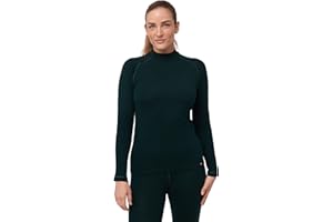 DANISH ENDURANCE Damska Koszulka Termoaktywna z Wełny Merino na Ekstremalne Zimno, Bluzka z Długim Rękawem Ciemny Granatowy XL