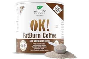 ‎NATURE'S FINEST BY NUTRISSLIM Nature's Finest by Nutrisslim OK! Fatburn Coffee: Instant Kaffee Pulver mit L-Carnitin, Guarana und Holunder - Idealer Abnehmen Kaffee und Natürlicher Energy Drink, Veganer Kaffee, Glutenfrei